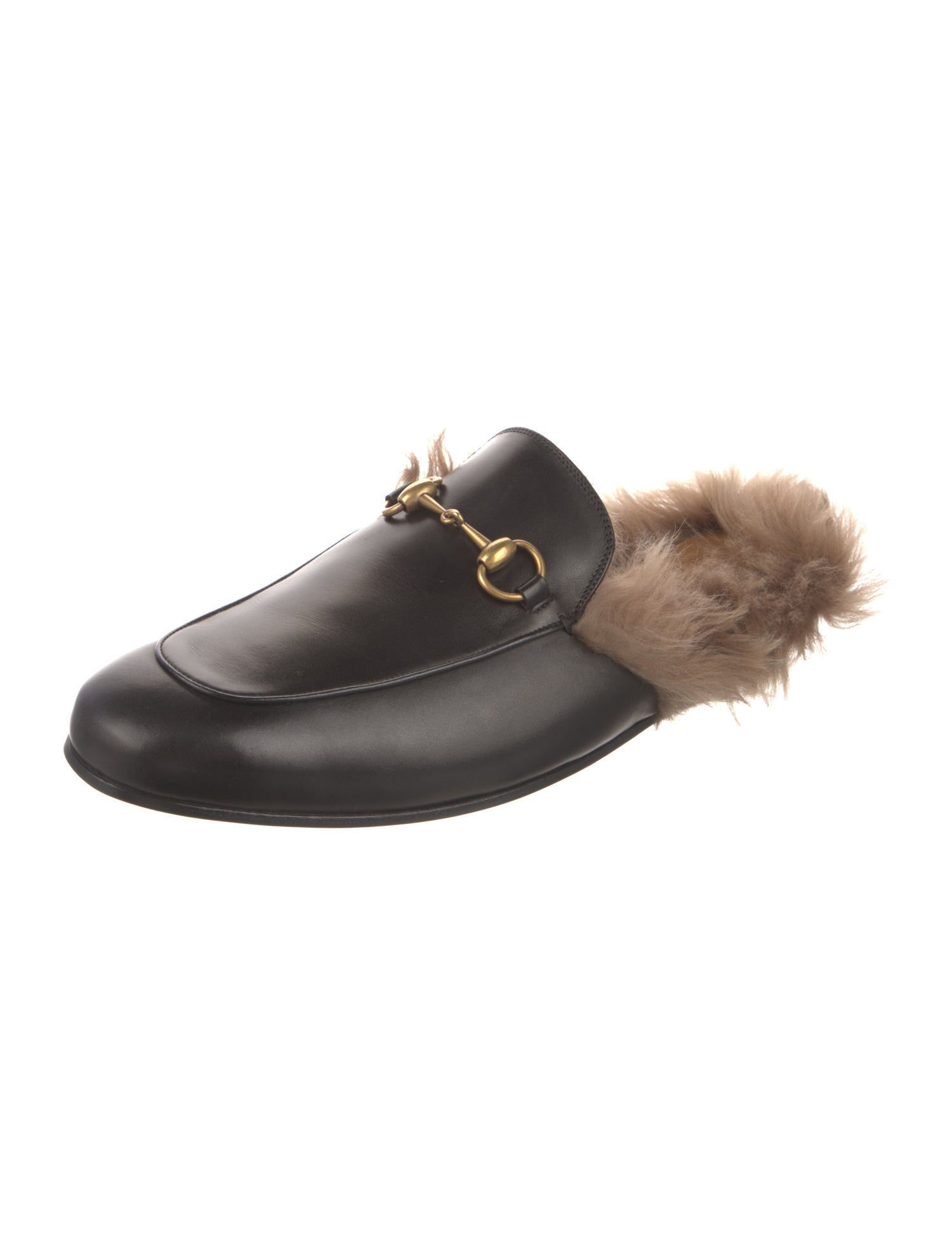 Gucci Horsebit Accent Leather Slippers w/ Tags