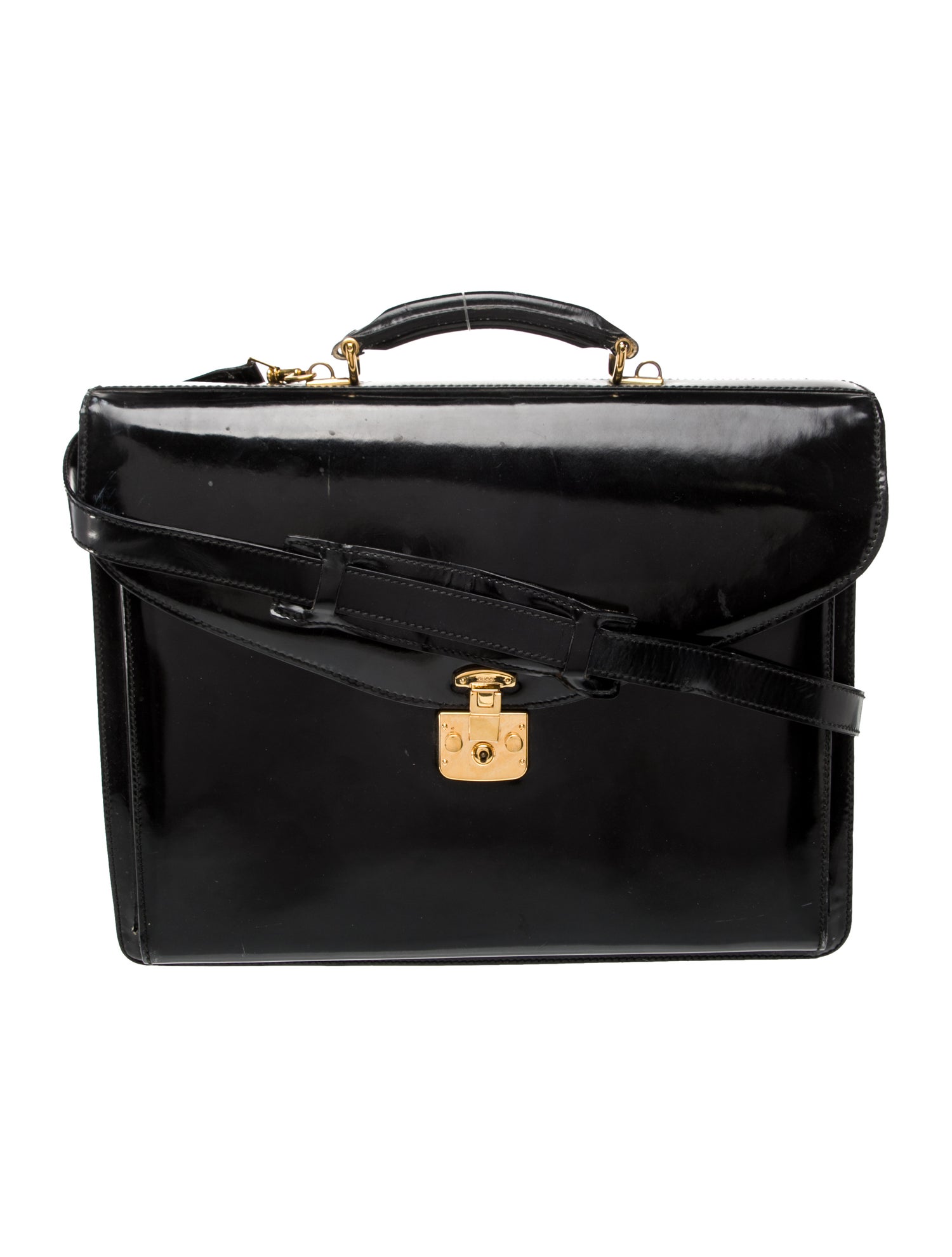 Gucci Patent Leather Briefcase Vintage