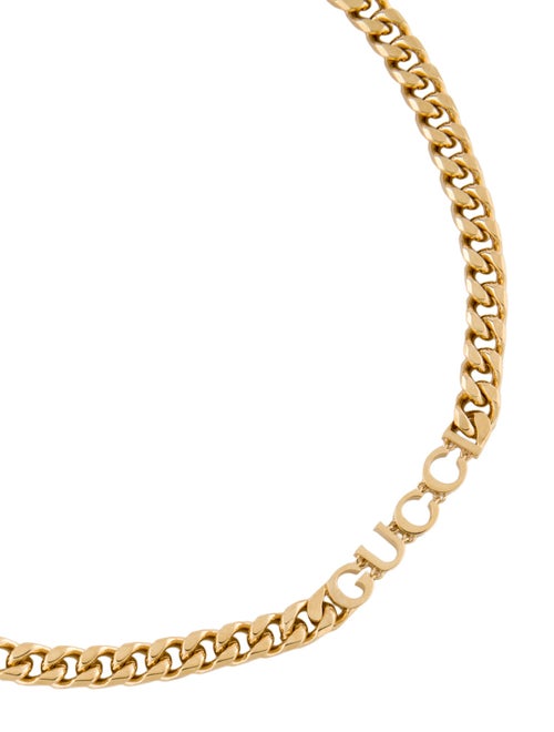 Gucci Script Chain Collar Necklace