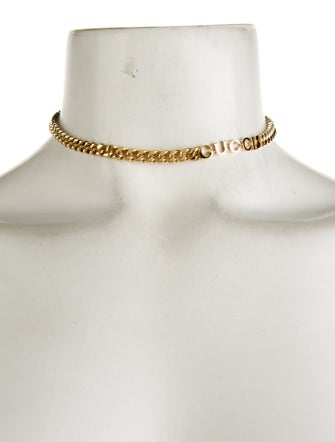 Gucci Script Chain Collar Necklace