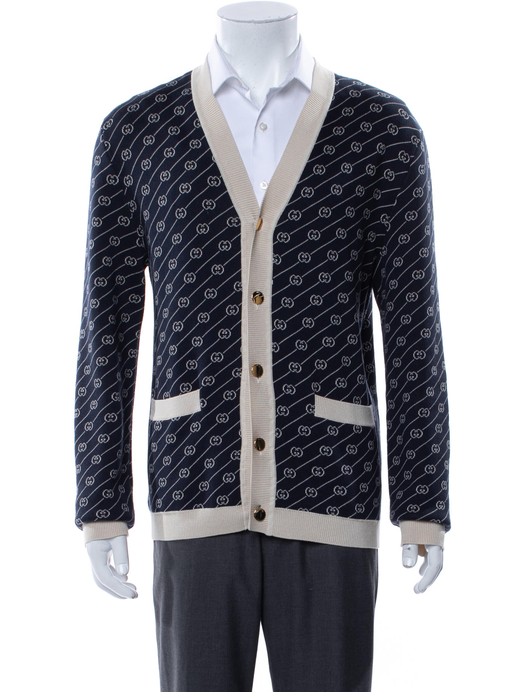 Gucci GG Logo V-Neck Cardigan