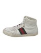 Gucci Web Accent Leather Sneakers