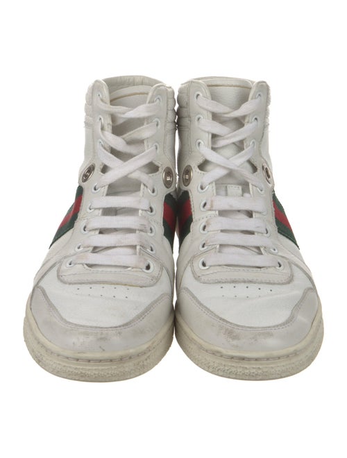 Gucci Web Accent Leather Sneakers
