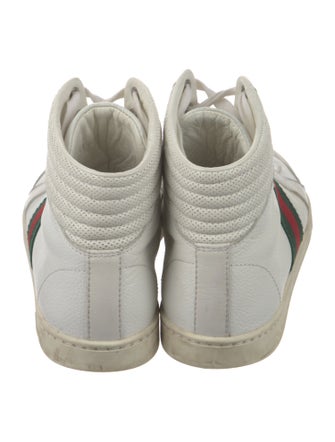 Gucci Web Accent Leather Sneakers
