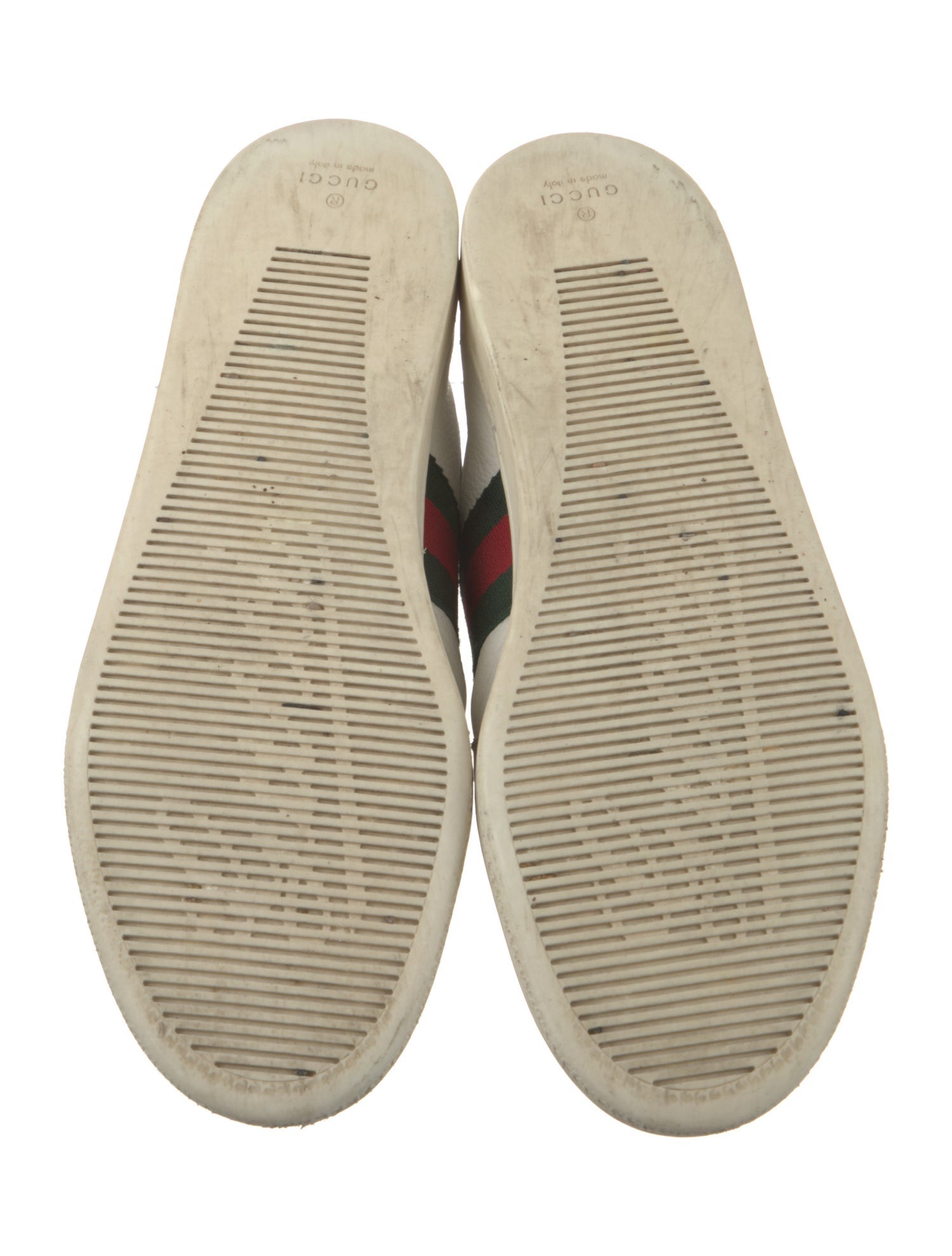 Gucci Web Accent Leather Sneakers