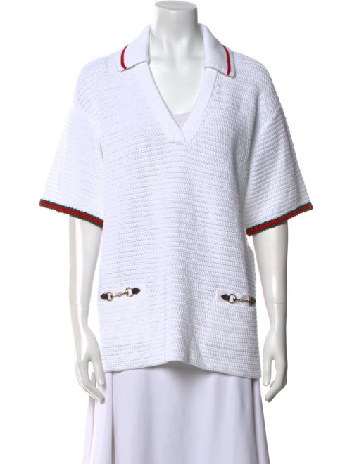Gucci V-Neck Short Sleeve Polo