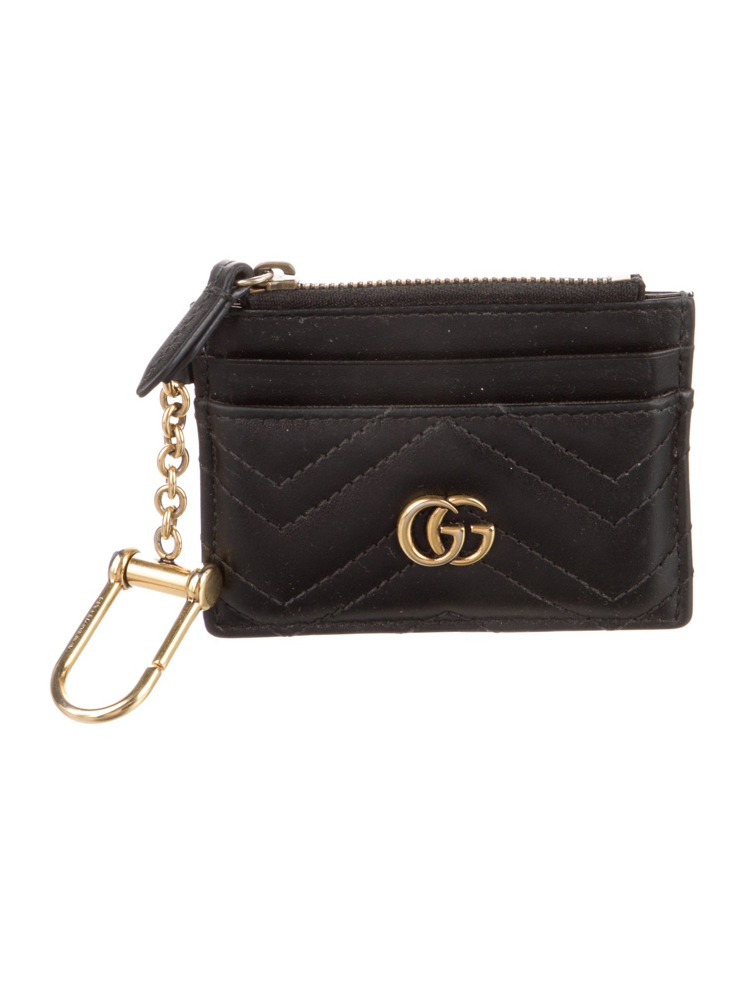 Gucci GG Marmont Key Case Card Holder Double G Logo Wallet