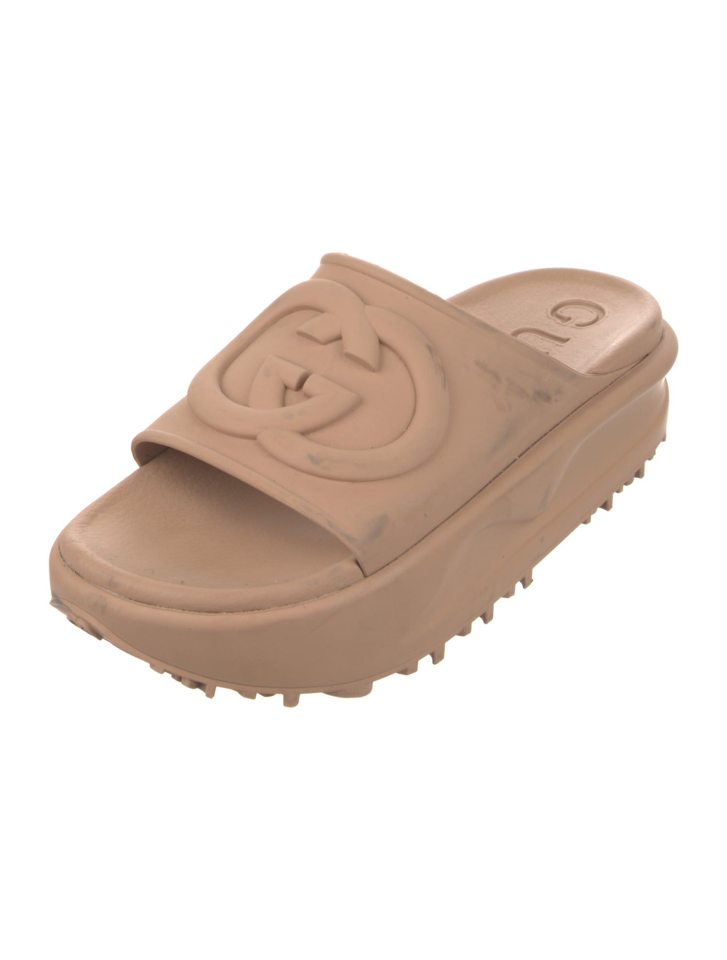 Gucci Interlocking G Logo Rubber Slides