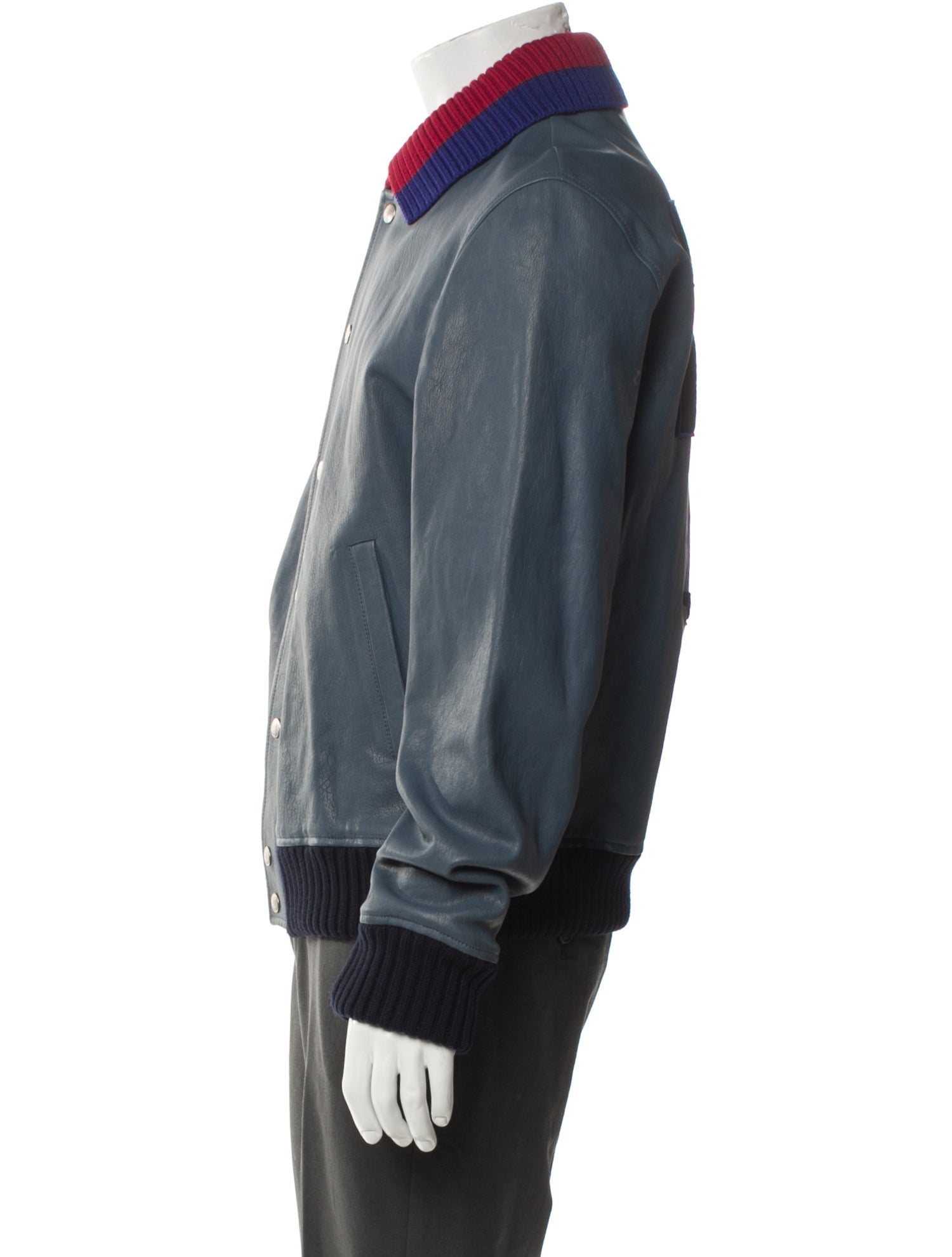 Gucci Sylvie Web Accent Wool Bomber Jacket