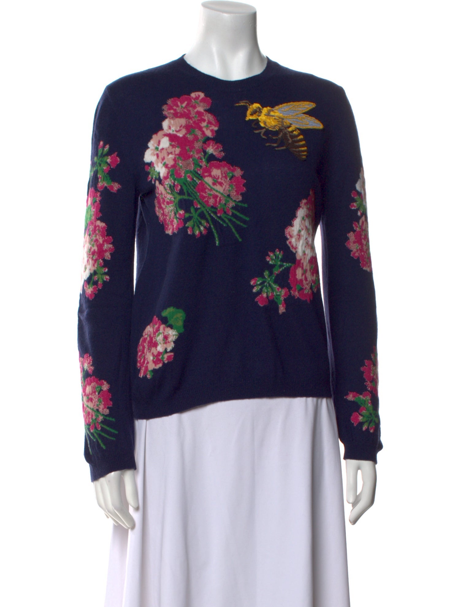 Gucci Wool Floral Print Sweater