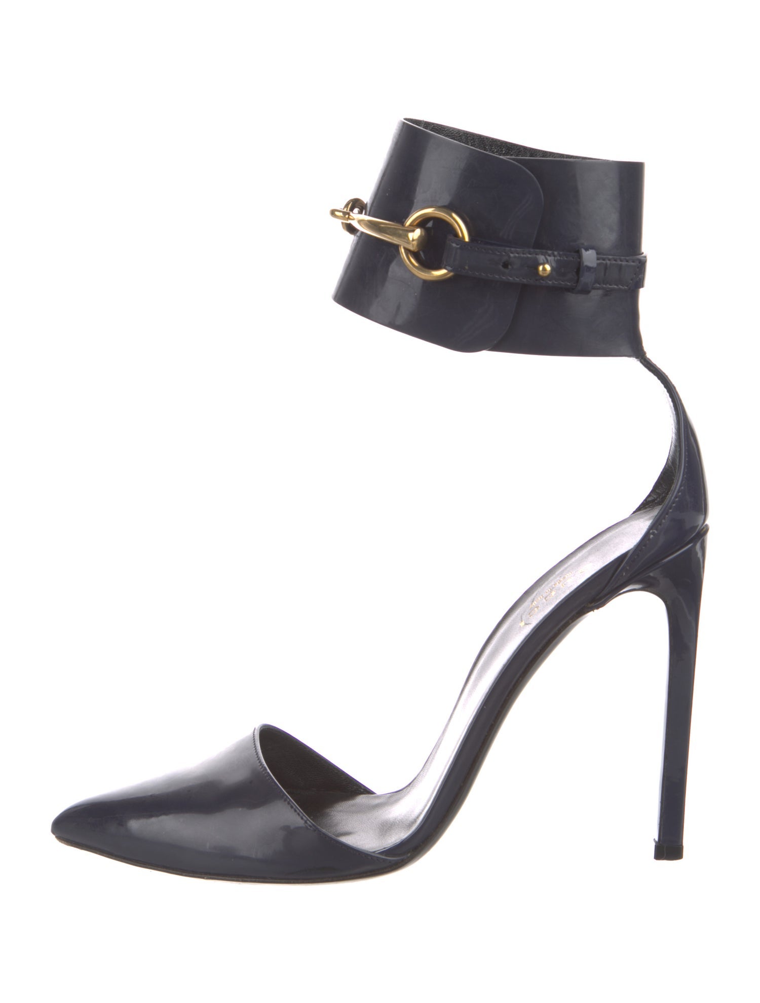 Gucci Horsebit Accent Leather D'Orsay Pumps