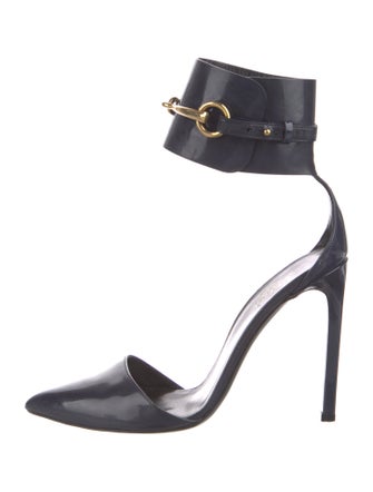 Gucci Horsebit Accent Leather D'Orsay Pumps