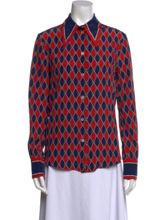 Gucci 2017 Silk Button-Up Top