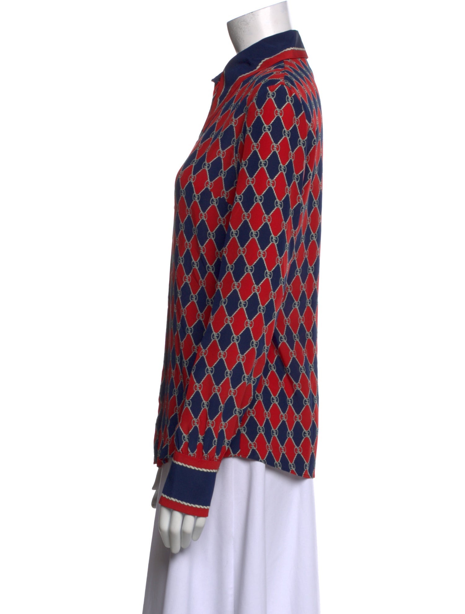 Gucci 2017 Silk Button-Up Top