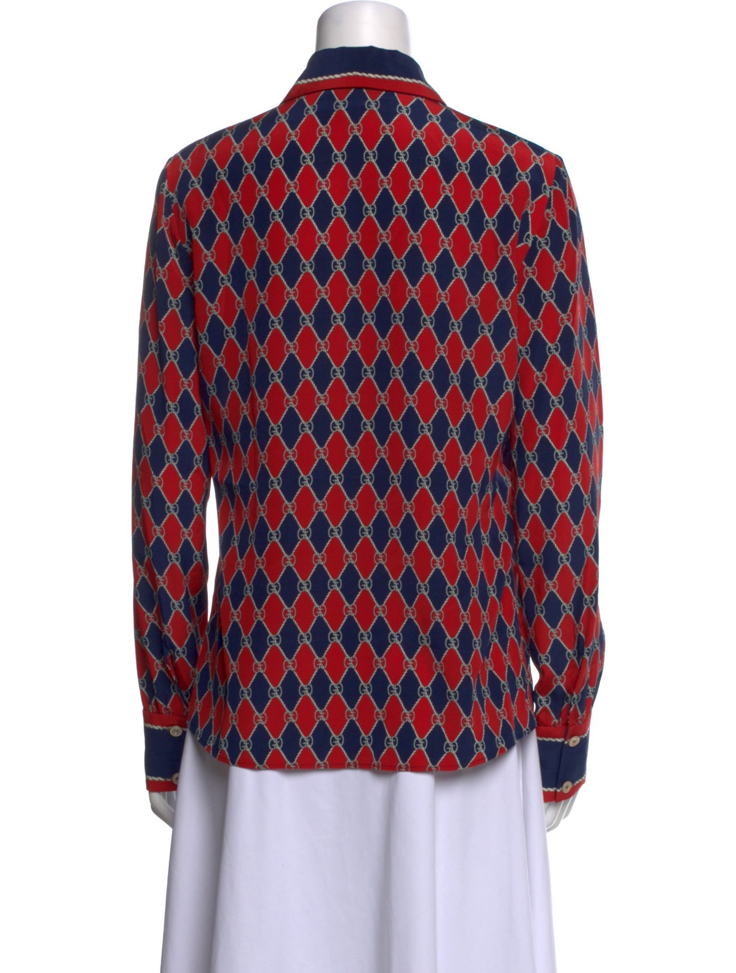 Gucci 2017 Silk Button-Up Top