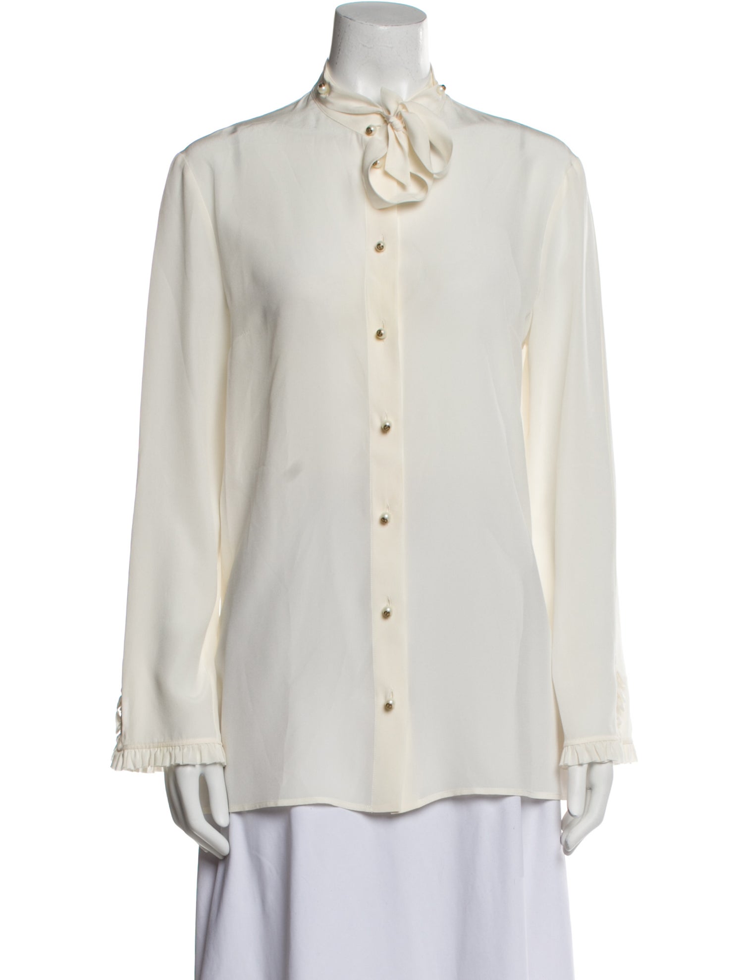 Gucci Long Sleeve Button-Up Top