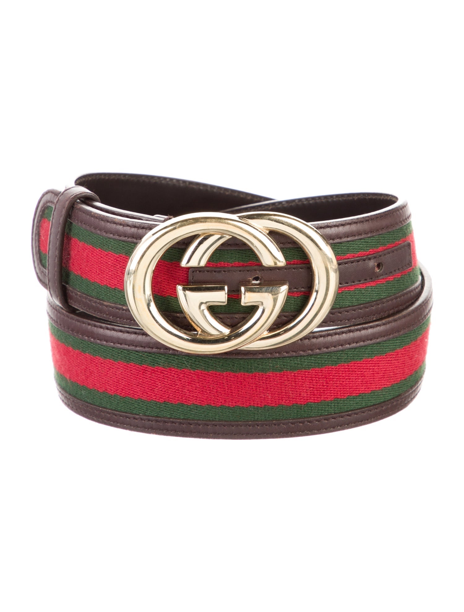 Gucci Web Accent Canvas Belt