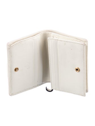 Gucci Web Accent Leather Compact Wallet