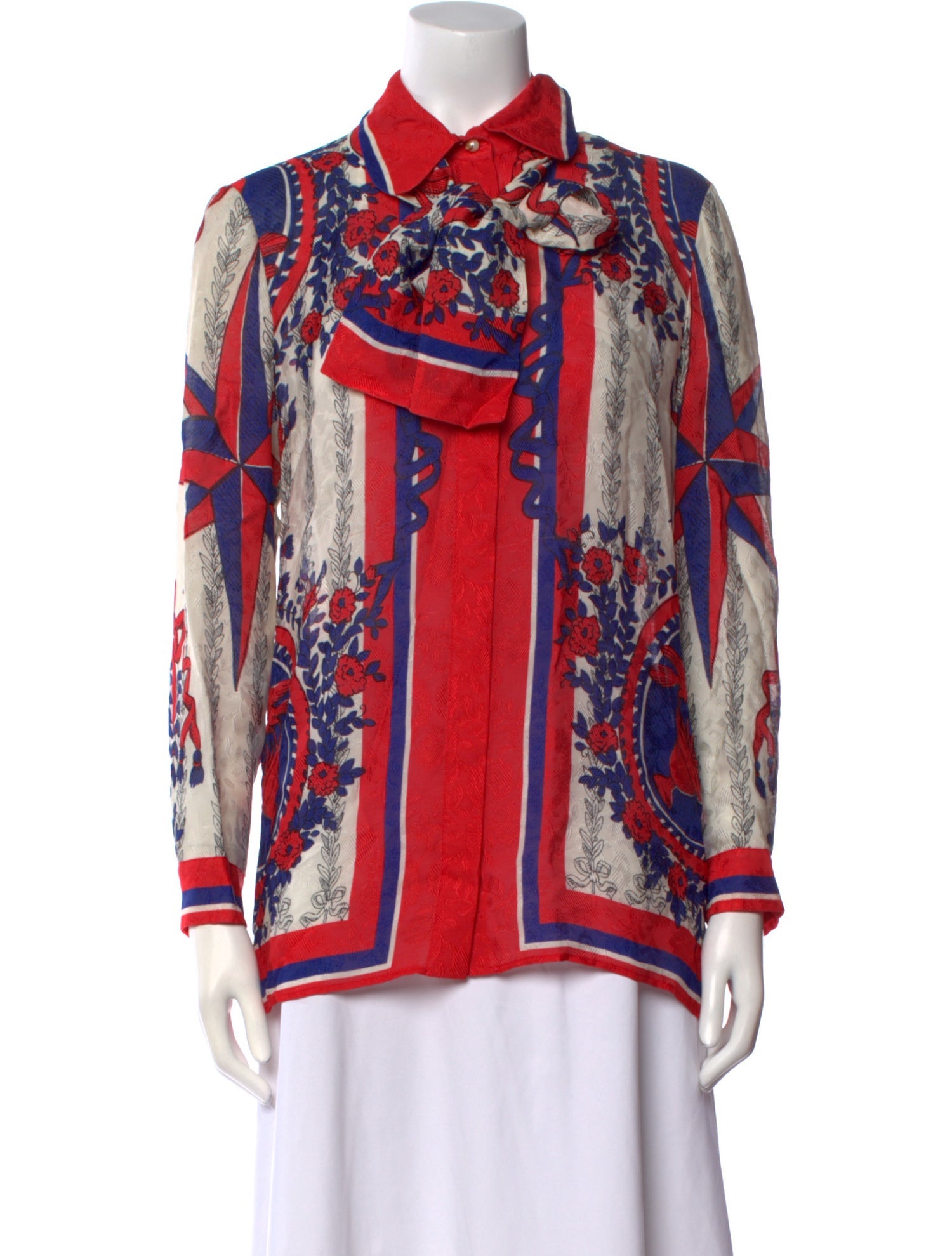 Gucci 2016 Printed Button-Up Top