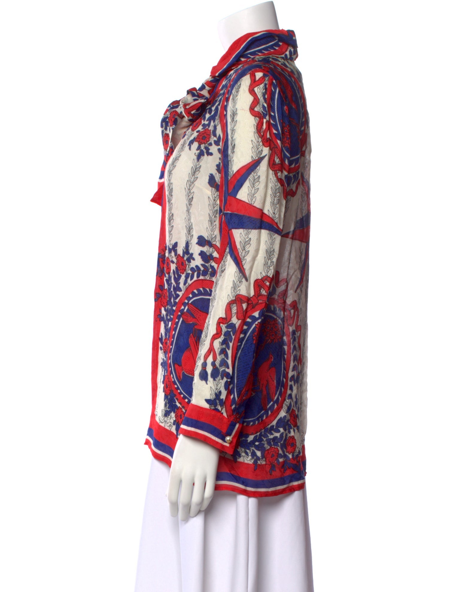 Gucci 2016 Printed Button-Up Top