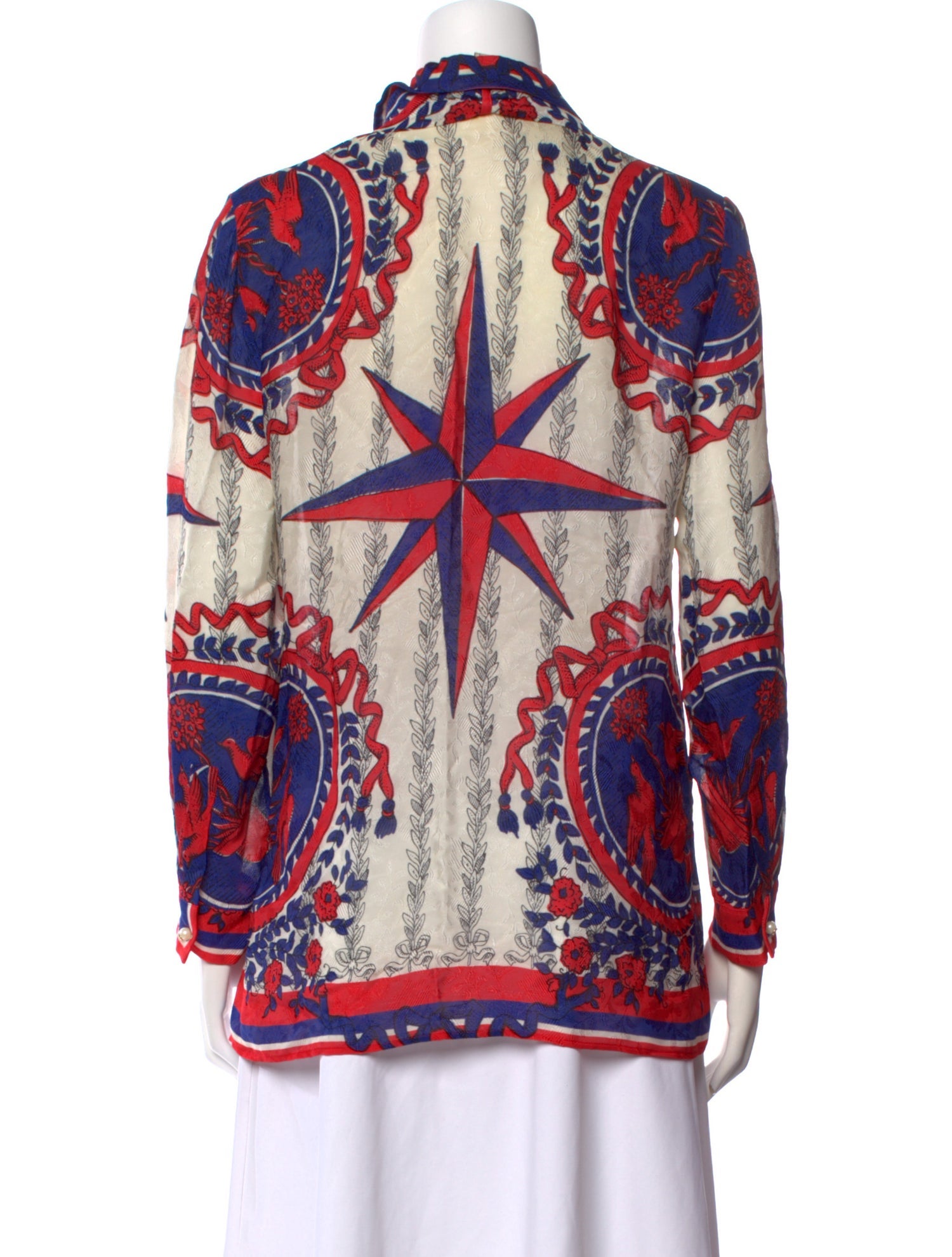 Gucci 2016 Printed Button-Up Top