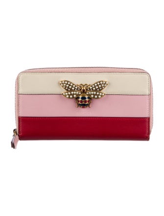 Gucci Queen Margaret Zip Around Wallet Sylvie Web Accent Continental Wallet