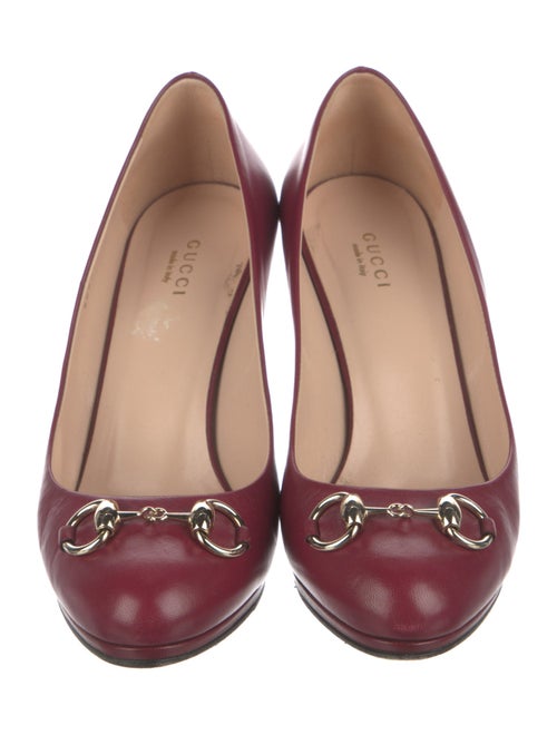 Gucci Horsebit Accent Leather Pumps