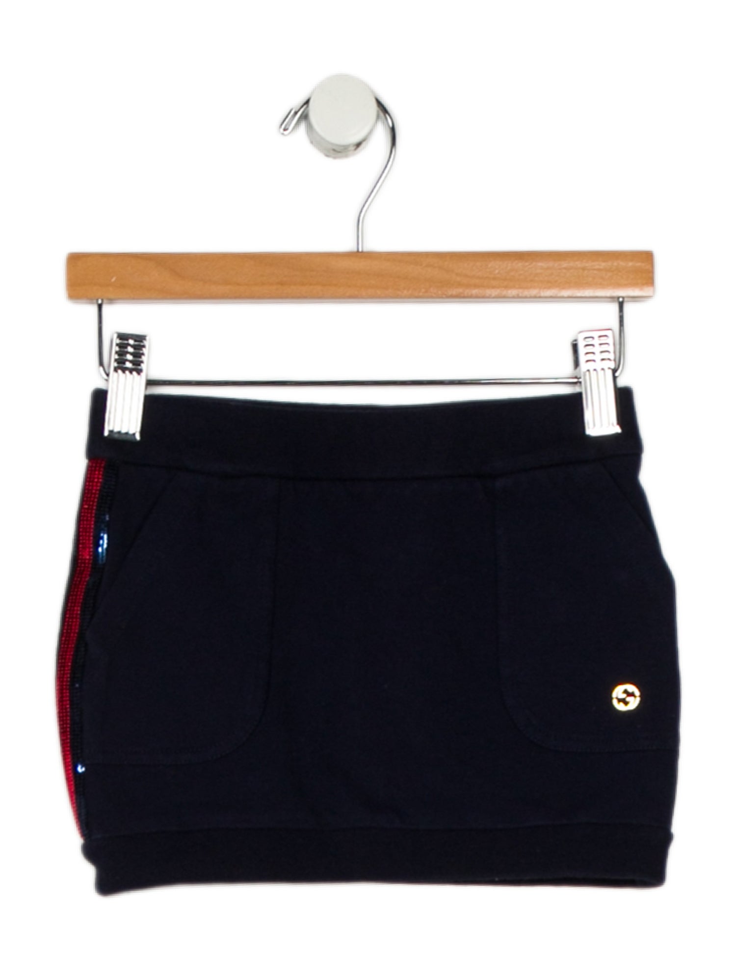 Gucci toddler girls blue and red skirt