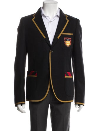 Gucci Web Accent Wool Blazer
