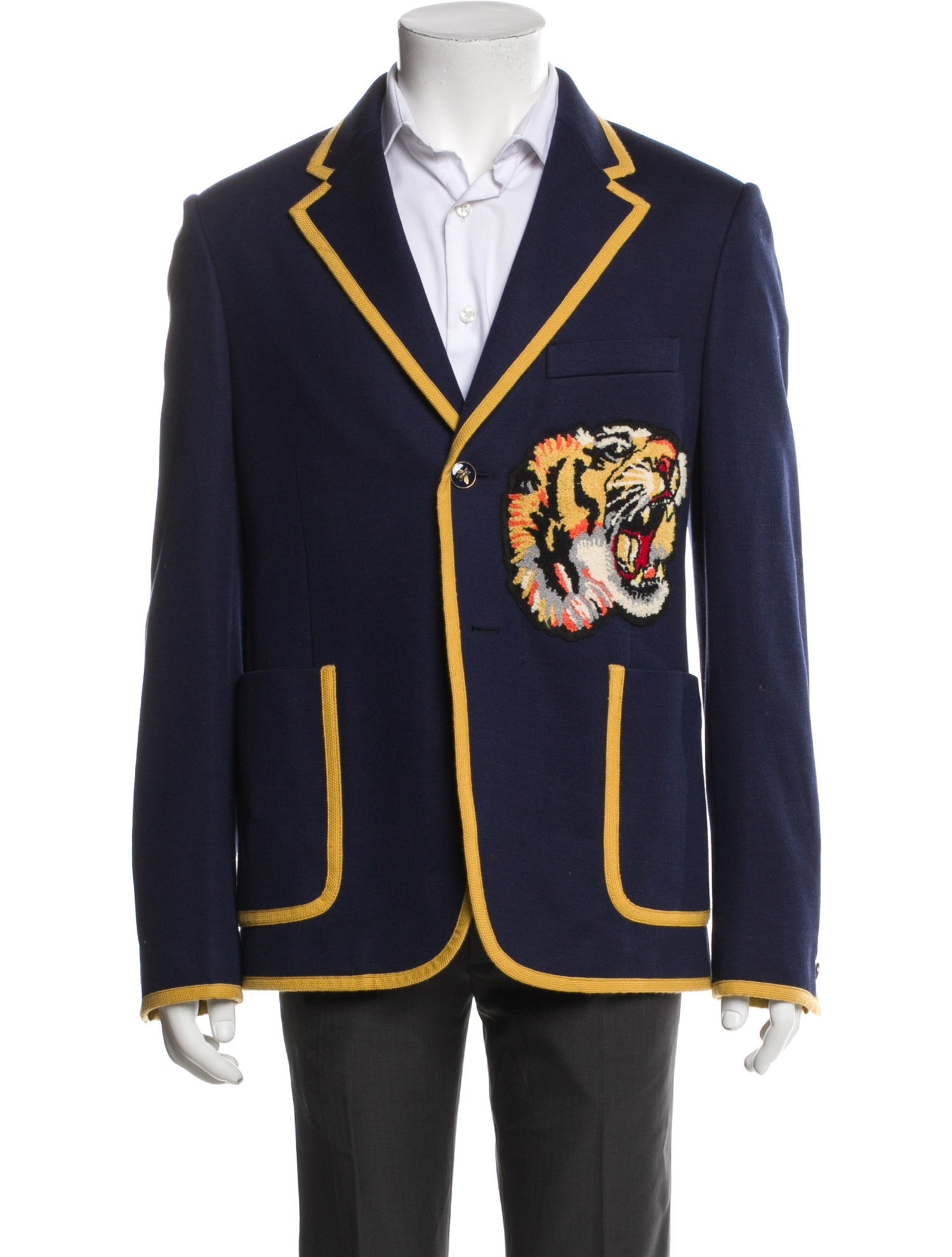 Gucci 2016 Tiger Head Accent Blazer