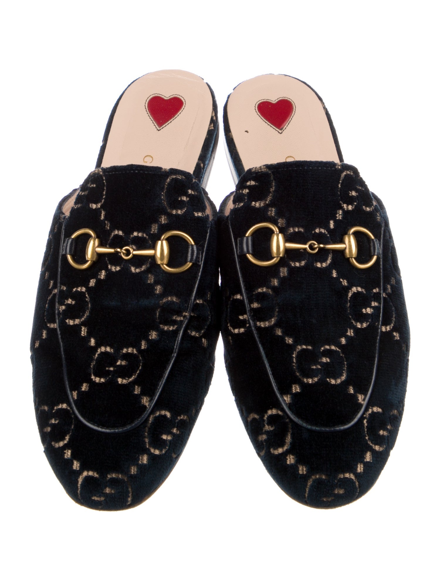 Gucci Horsebit Accent Velvet Mules