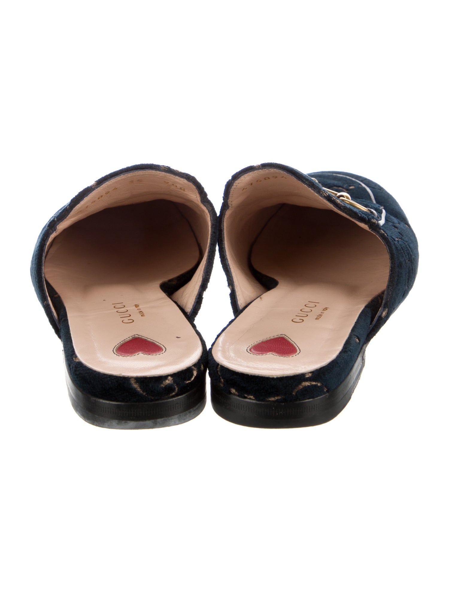 Gucci Horsebit Accent Velvet Mules