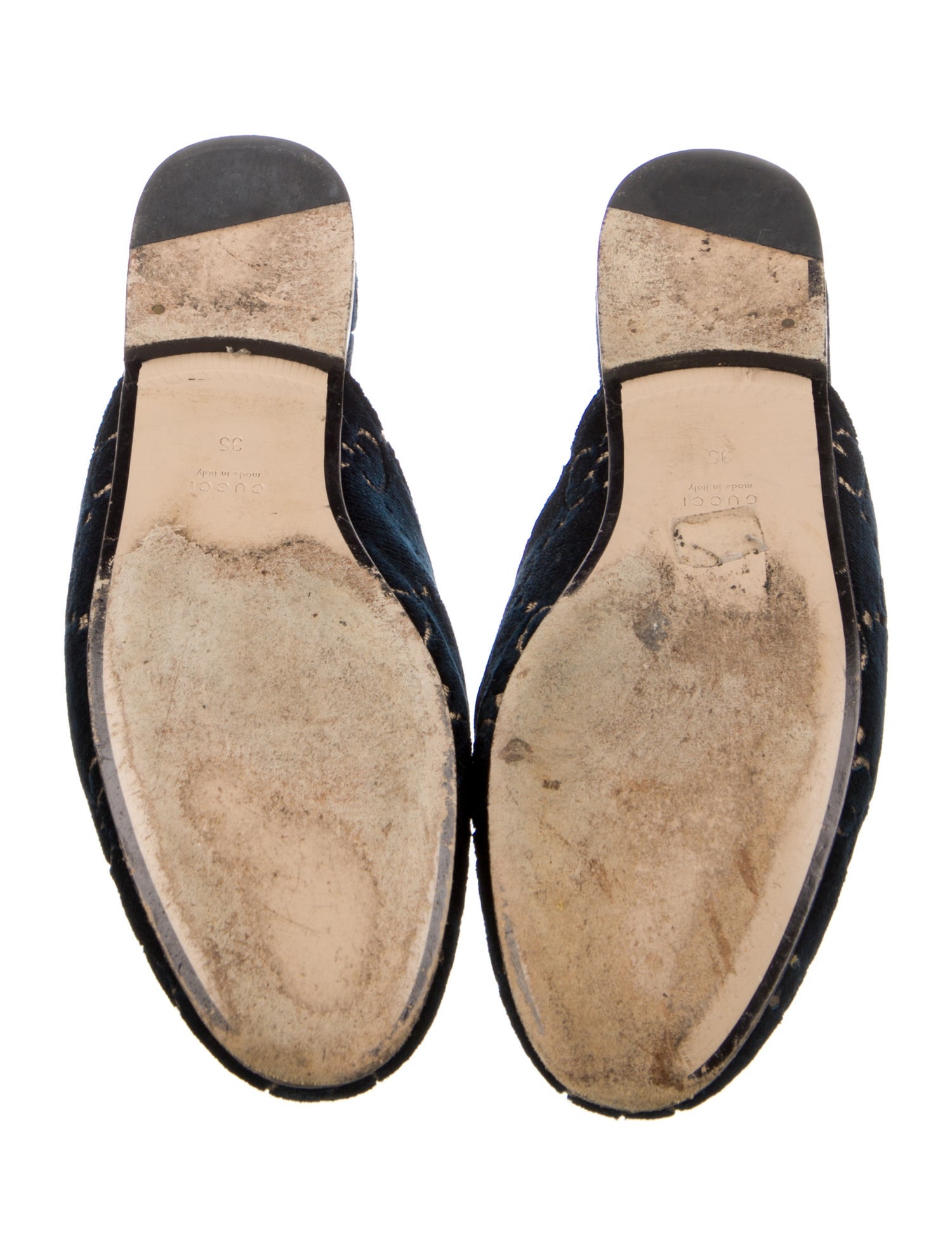 Gucci Horsebit Accent Velvet Mules