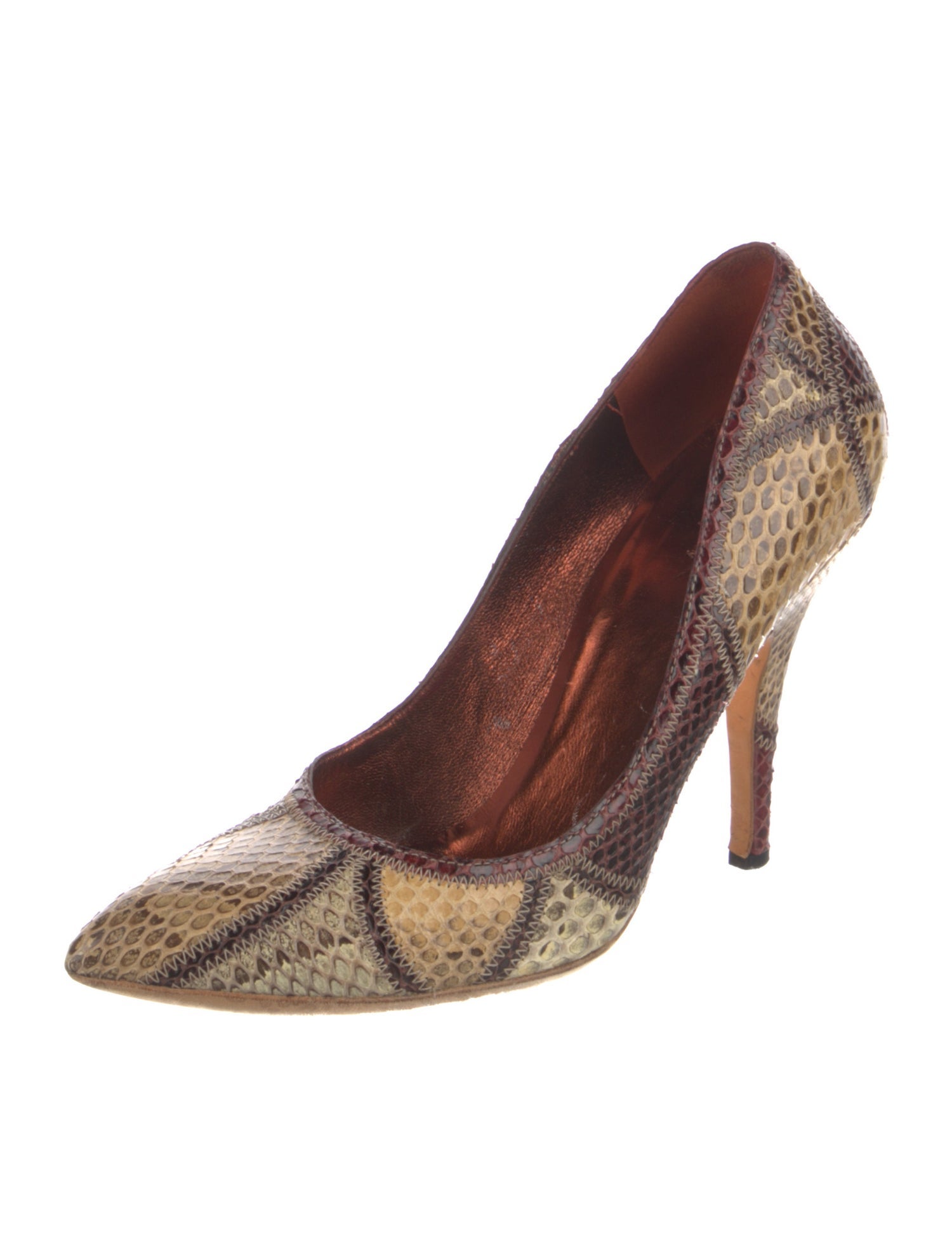 Gucci Snakeskin Animal Print Pumps