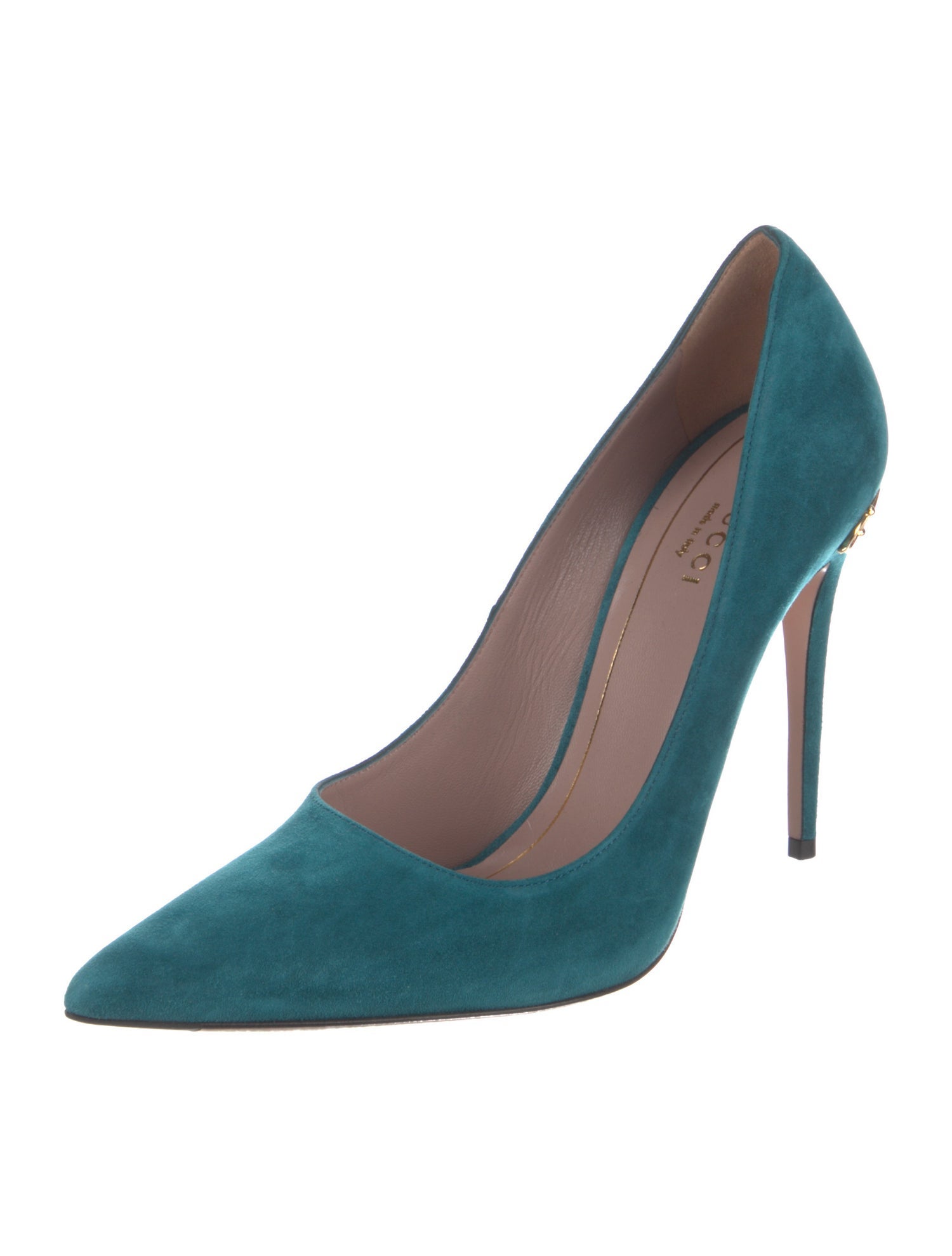Gucci Hasler Horsebit Accent Suede Pumps