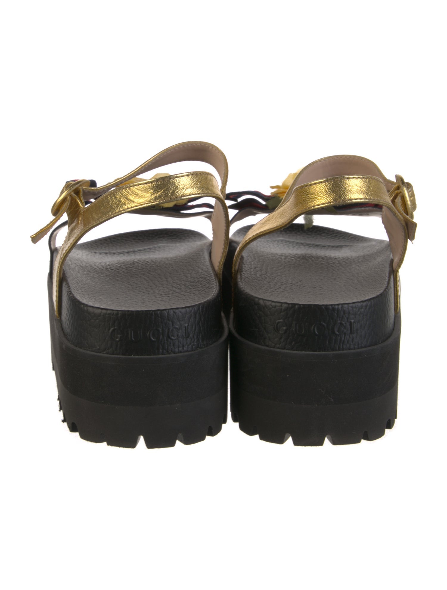 Gucci Leather Striped Espadrilles