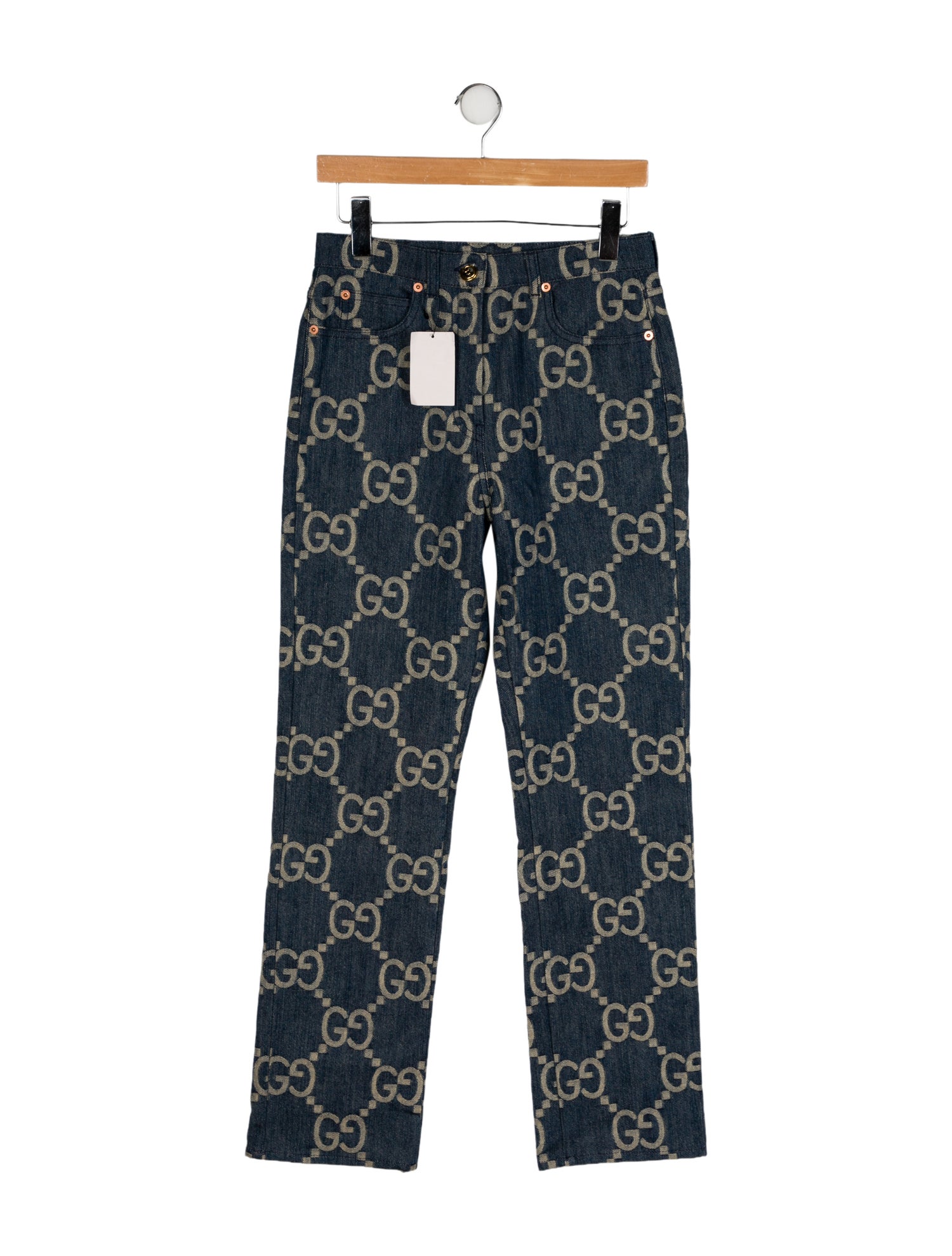 Gucci High-Rise Straight Leg Jeans w/ Tags