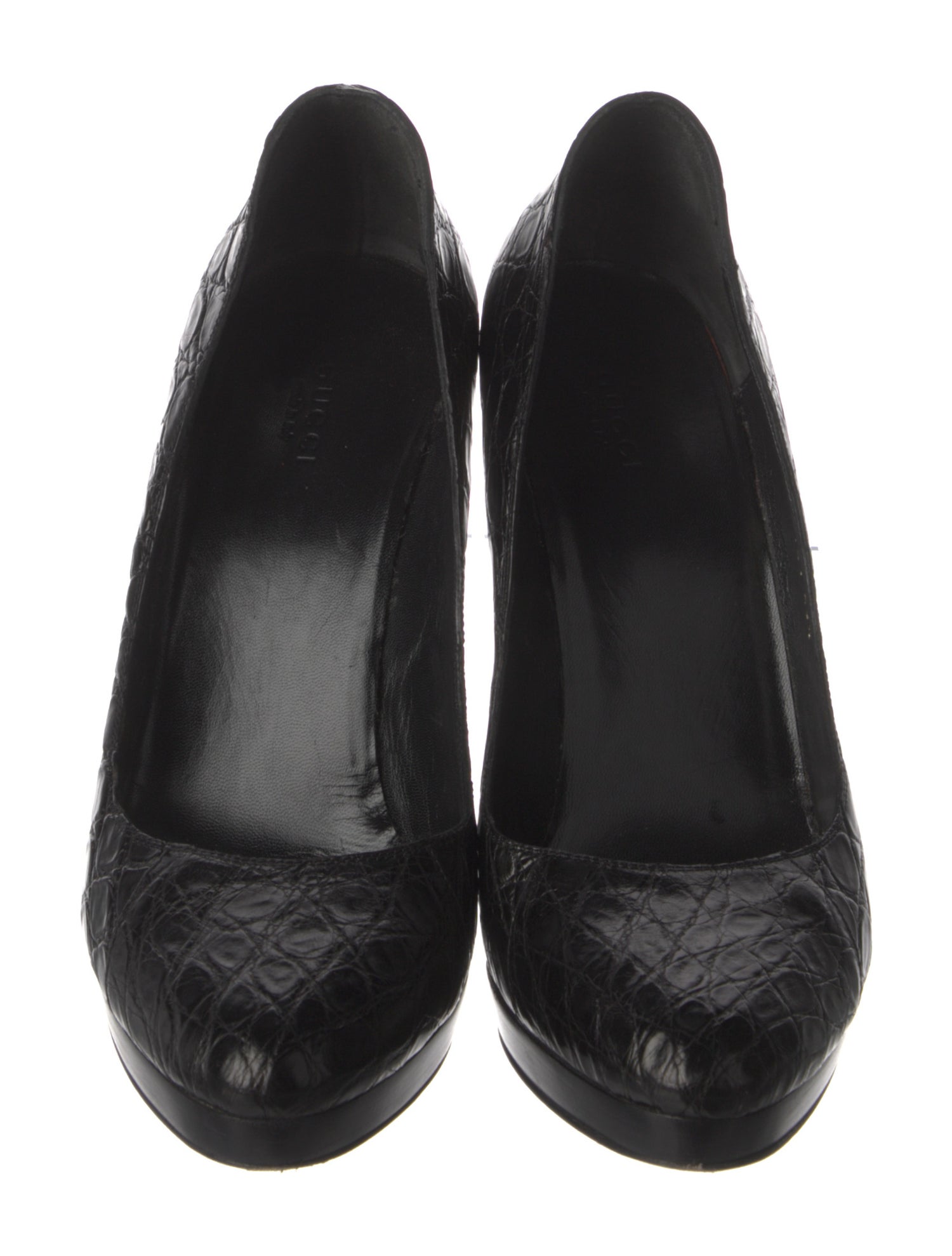 Gucci Bamboo Accent Leather Pumps