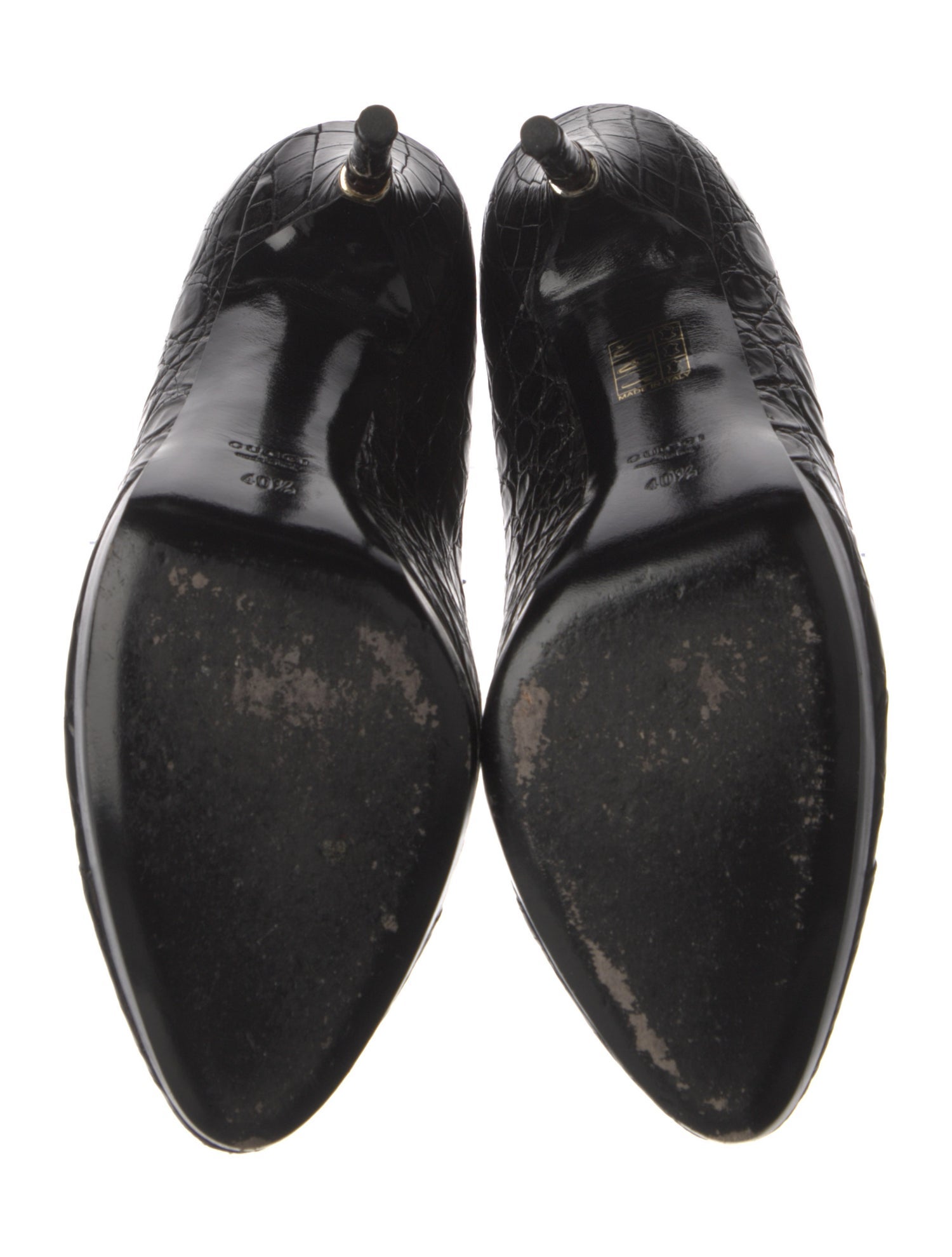 Gucci Bamboo Accent Leather Pumps