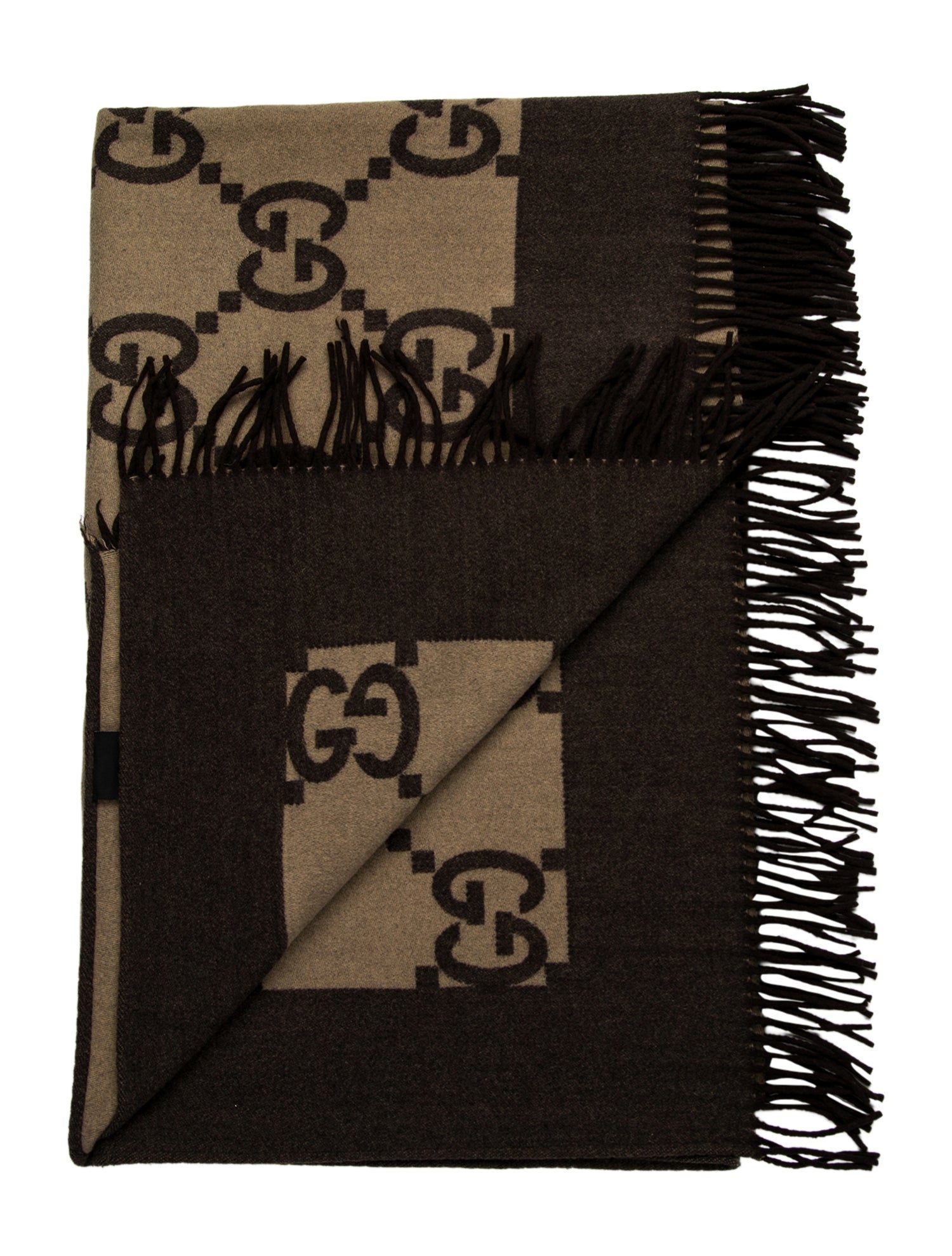 Gucci Wool Blend GG Throw Blanket