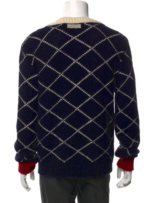 Gucci Wool Plaid Print Pullover