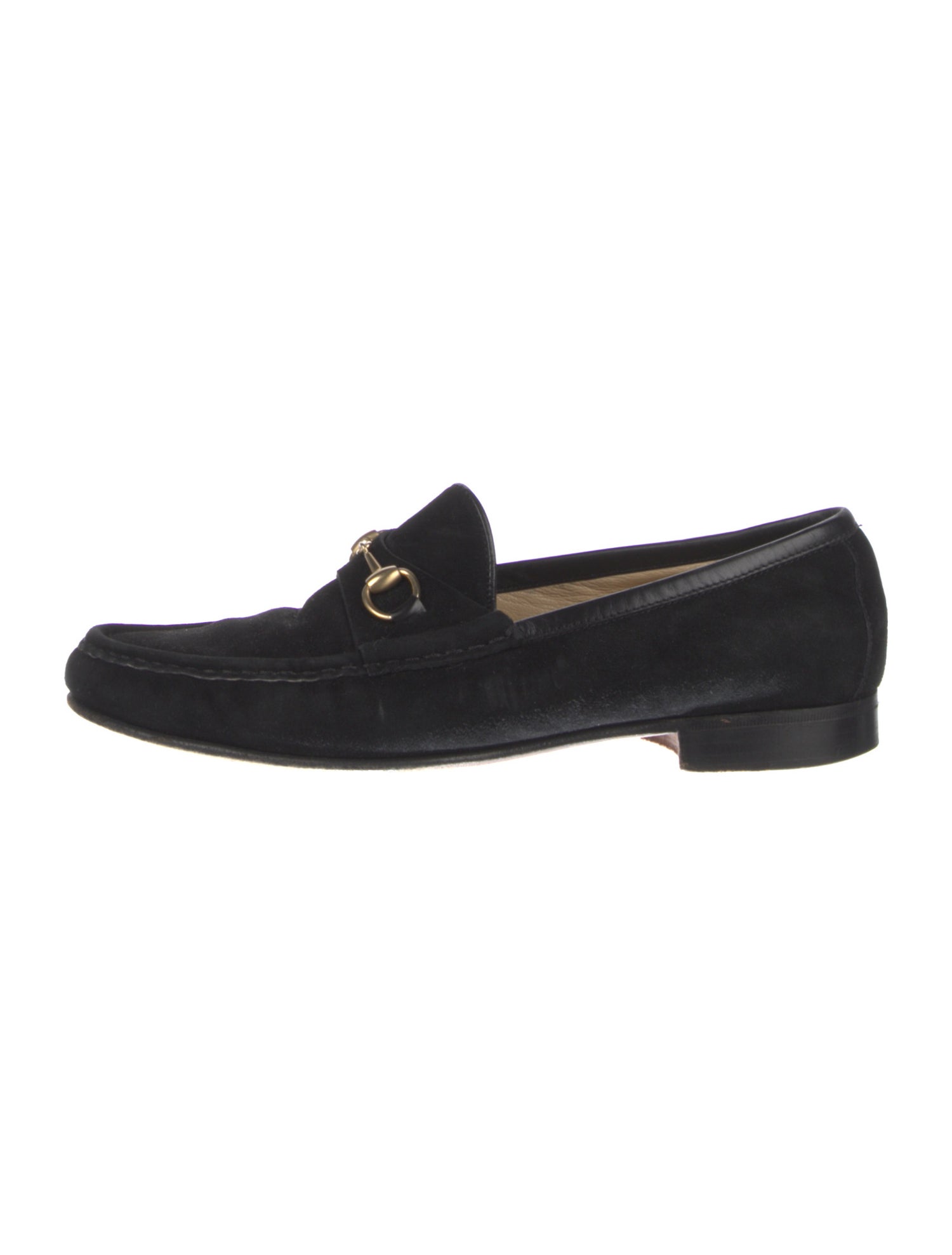 Gucci Horsebit Accent Suede Loafers