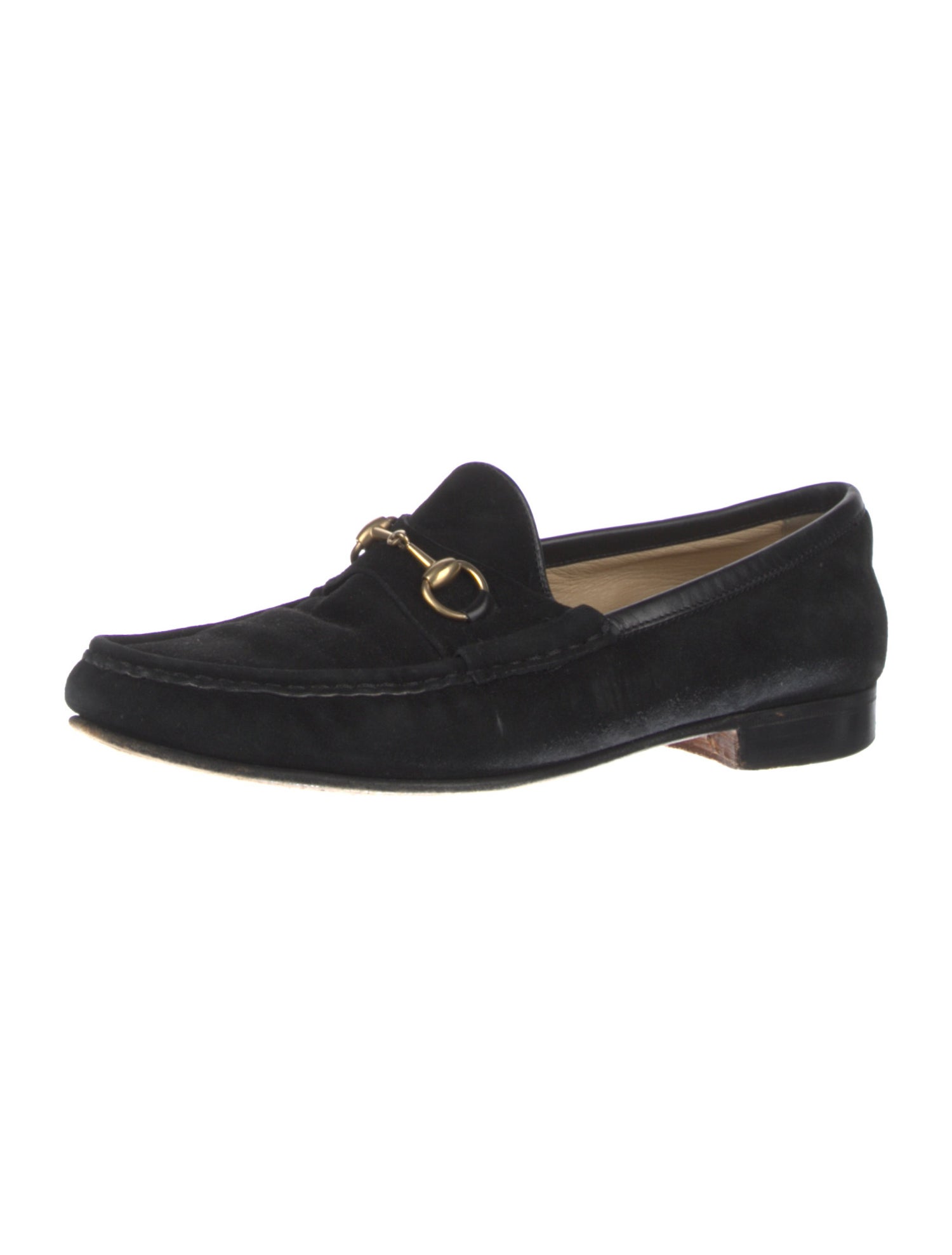 Gucci Horsebit Accent Suede Loafers
