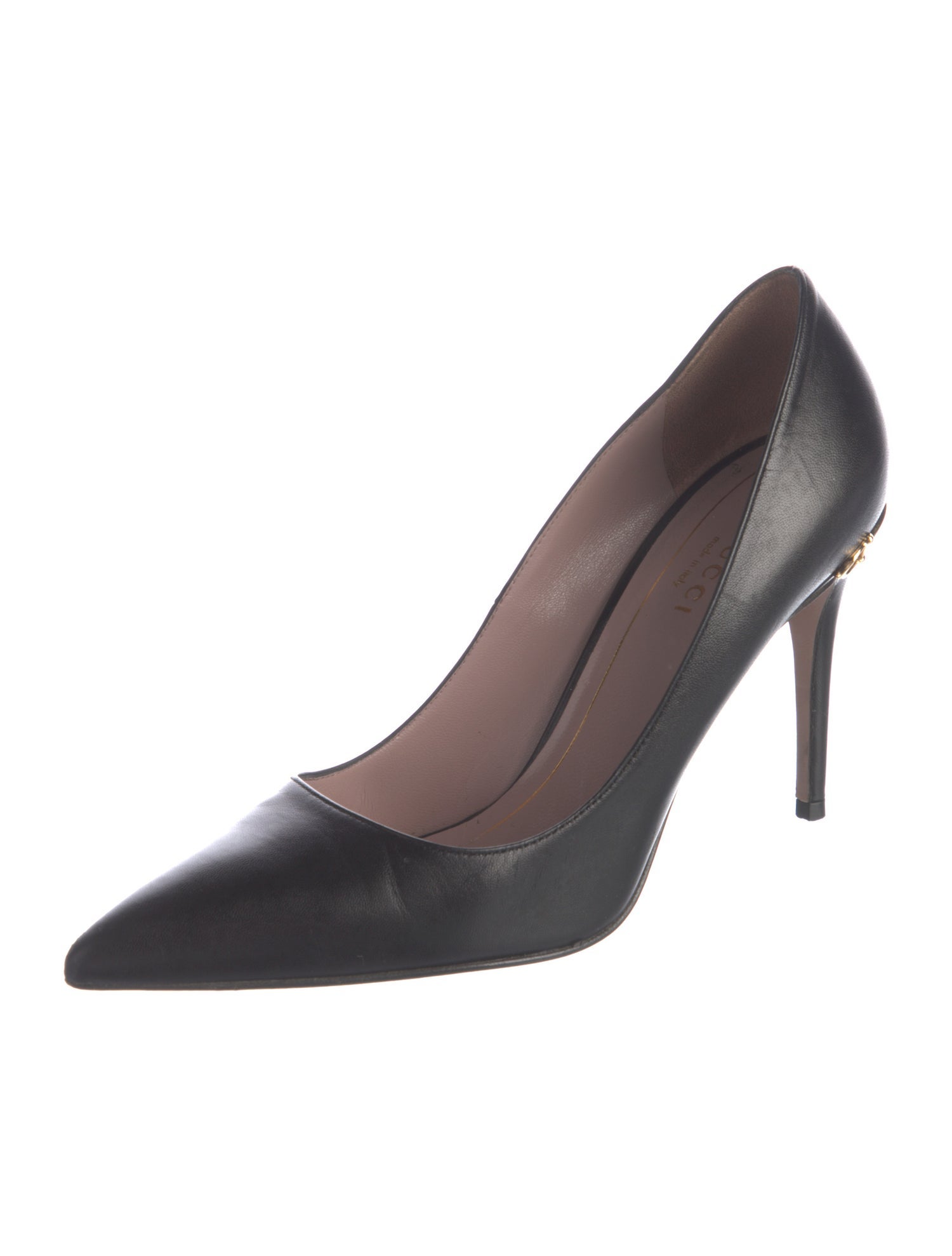 Gucci Hasler Horsebit Accent Leather Pumps