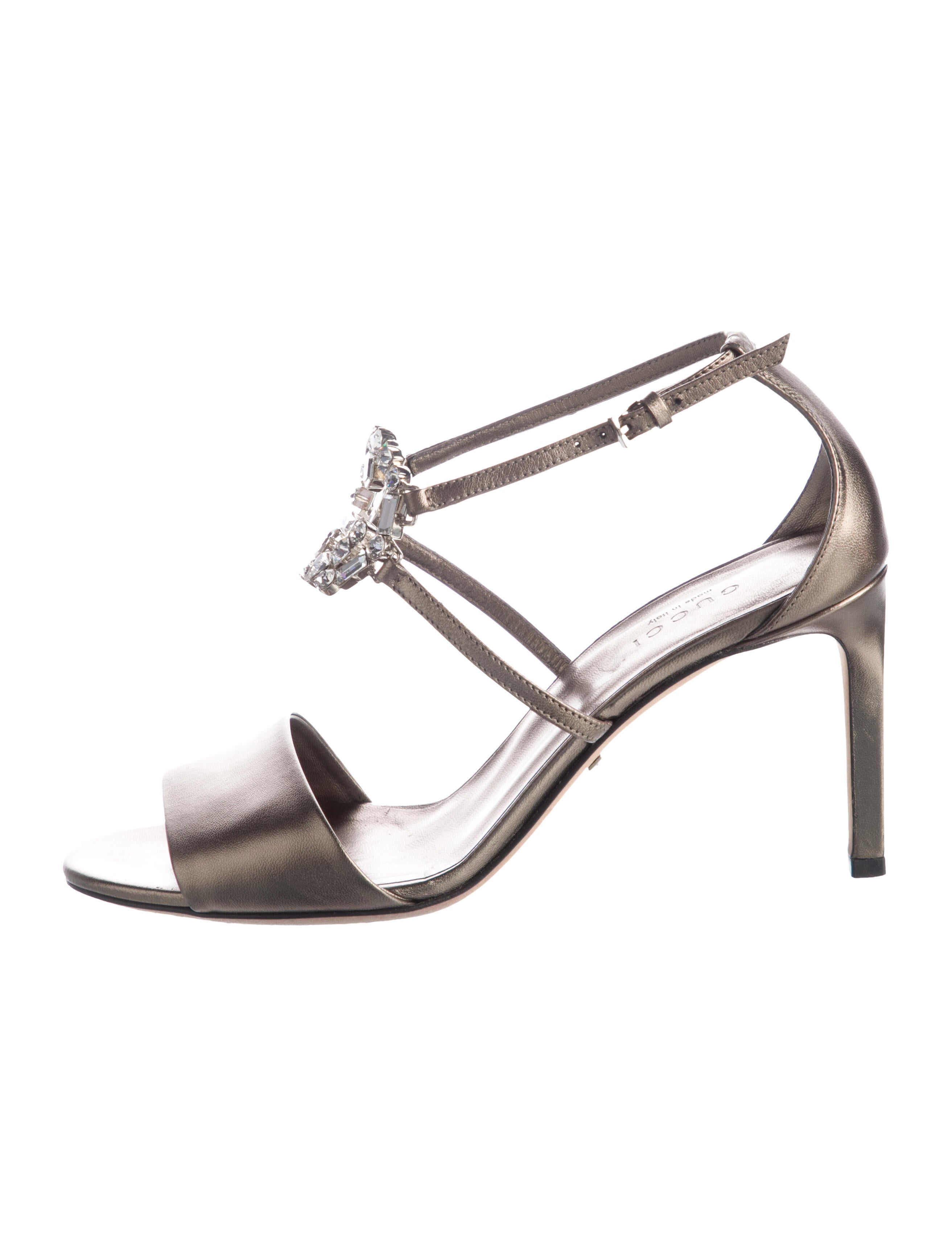 Gucci Interlocking G Logo Leather T-Strap Pumps