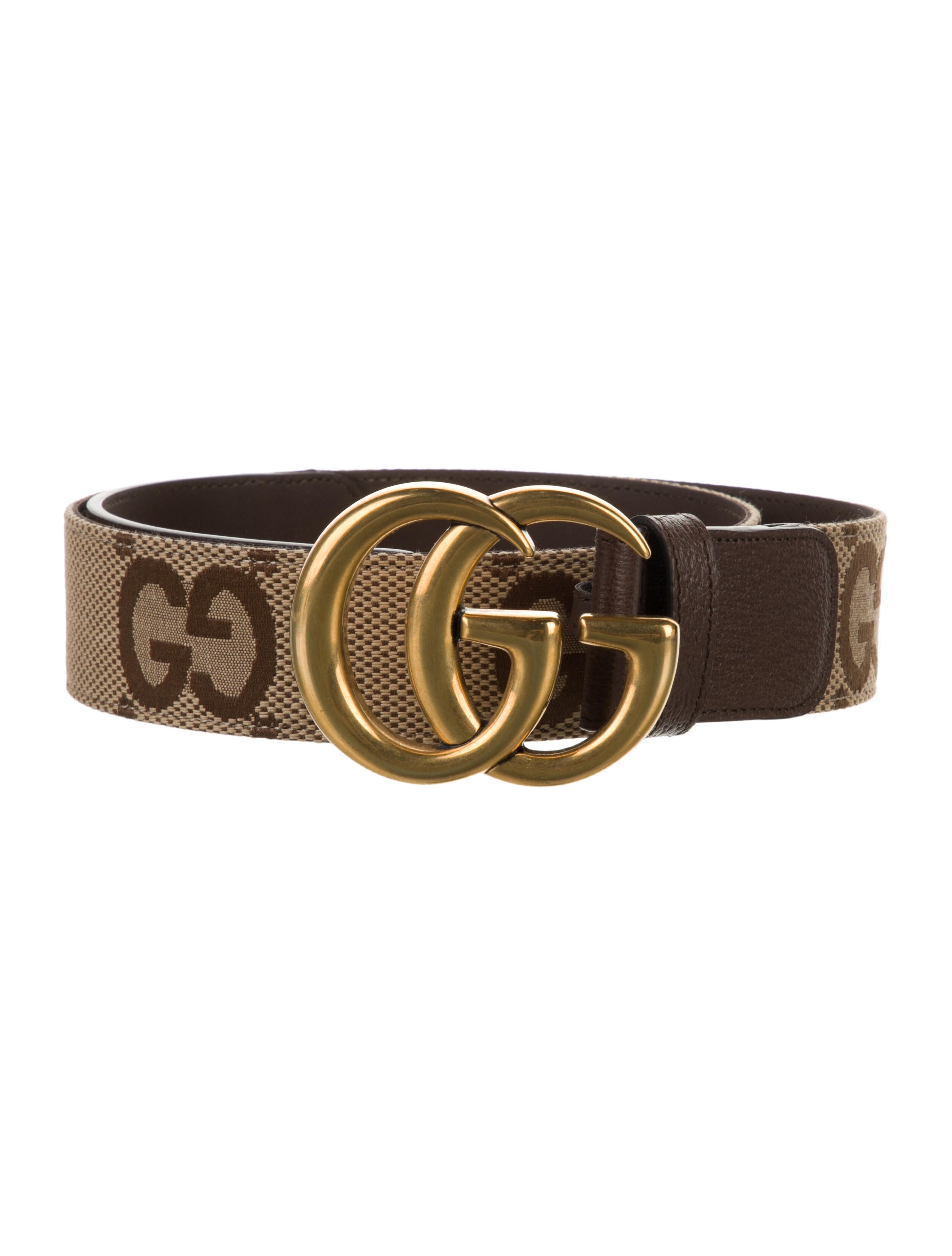 Gucci Double G Logo Canvas Belt w/ Tags