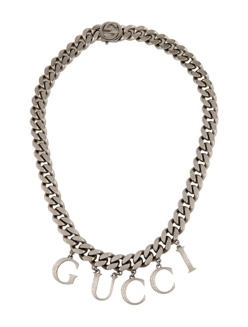 Gucci Script Chain Collar Necklace