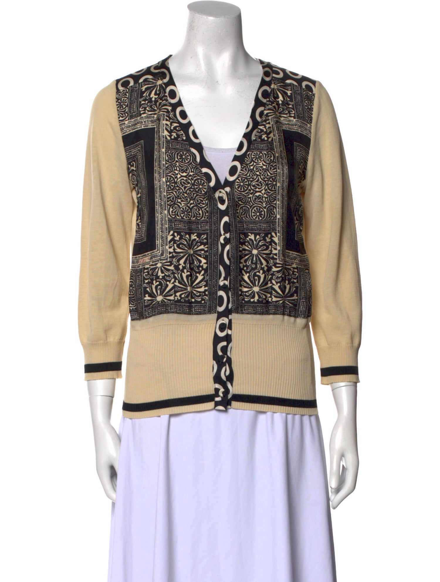 Etro Printed V-Neck Sweater