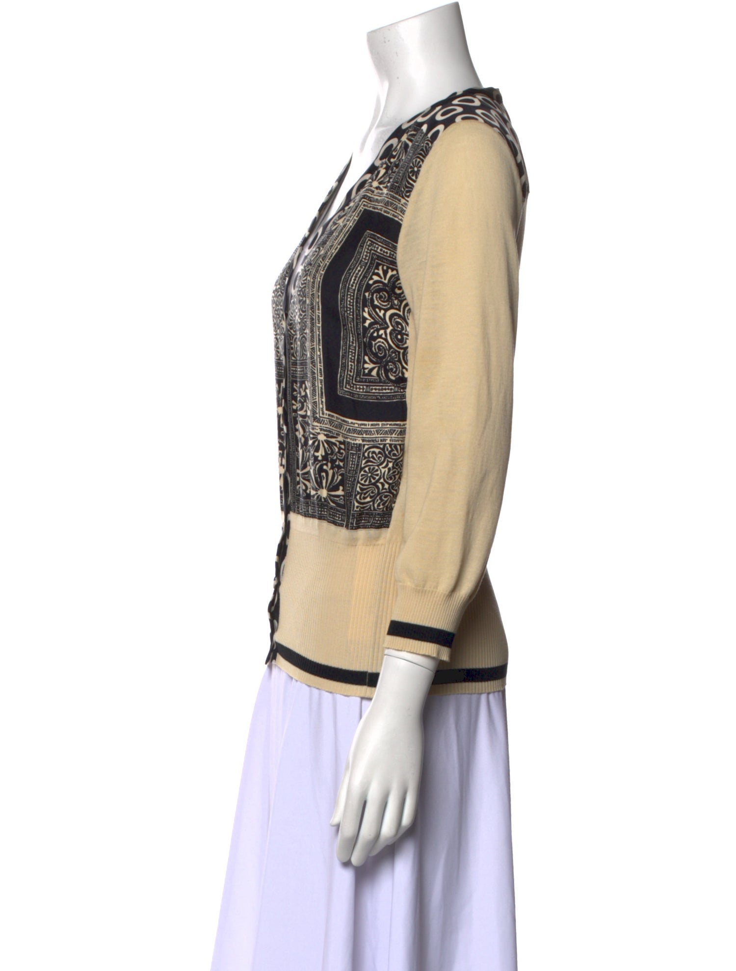 Etro Printed V-Neck Sweater