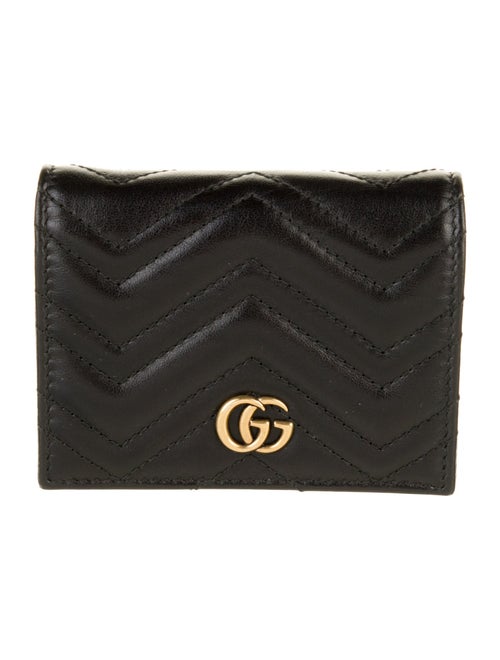 Gucci Double G Logo Leather Compact Wallet